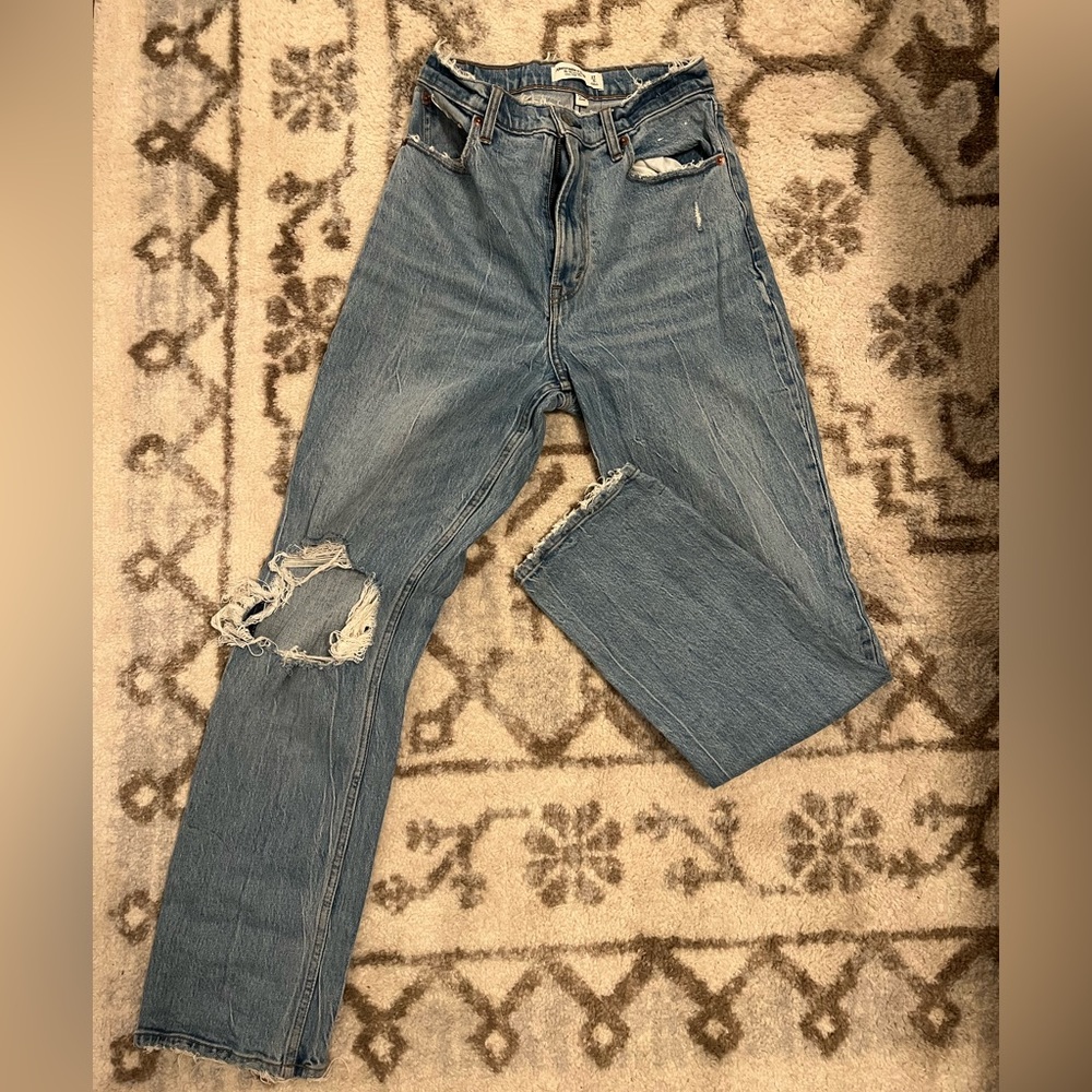 Abercrombie Distressed Dad Jean - Curve Love
